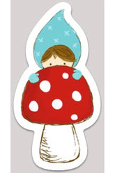 Gnome and Mushroom Vinyl Sticker
