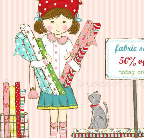 Fabric Sale Illustration