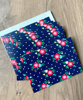 Navy Floral Notecards - Set of 8