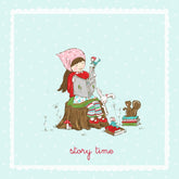 Story Time Illustration - Aqua