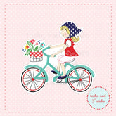 Bicycle Girl Vinyl Sticker