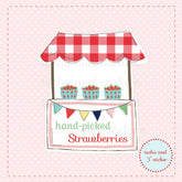 Strawberry Stand Vinyl Sticker