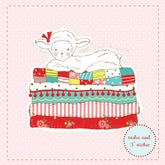 Lamb on Quilts Vinyl Sticker