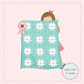 Quilt Fair Girl (Mint) Vinyl Sticker