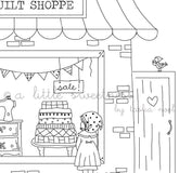 Window Shopping Embroidery PDF PATTERN