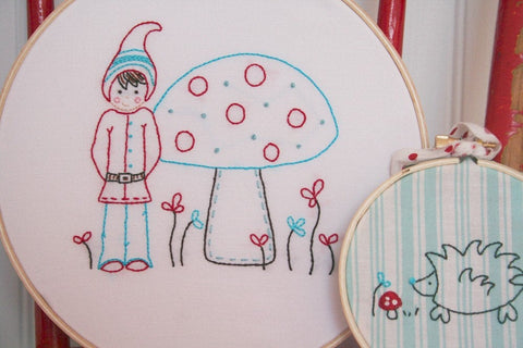 Little Gnome Boy Embroidery PATTERN - PDF