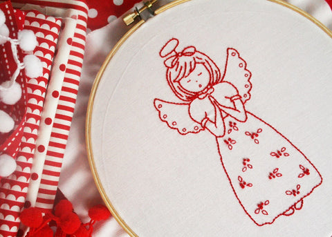 Christmas Angel Embroidery Pattern