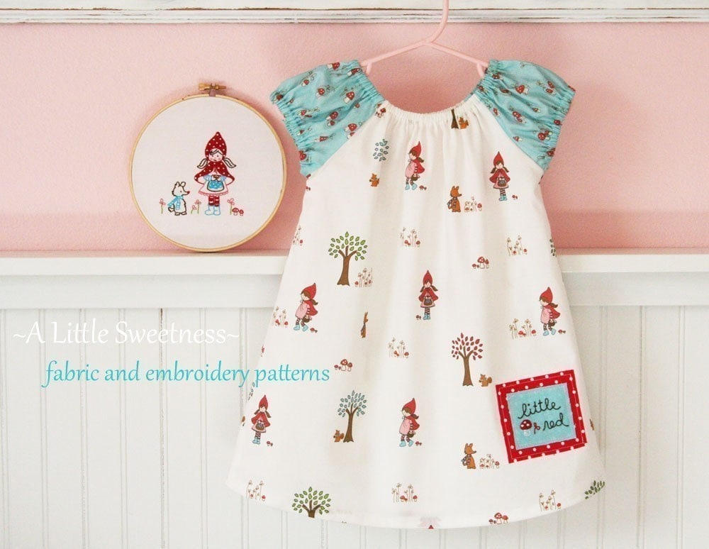 Litte Red Riding Hood Embroidery PATTERNS - Set of 2 - PDF Instant Download