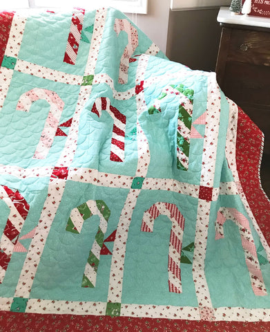 Candy Cane Lane Quilt Pattern - PAPER