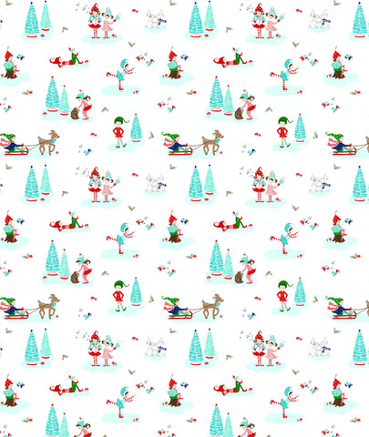 Pixie Noel Christmas Minky Throw Blanket 50" x 60"- Red Gingham