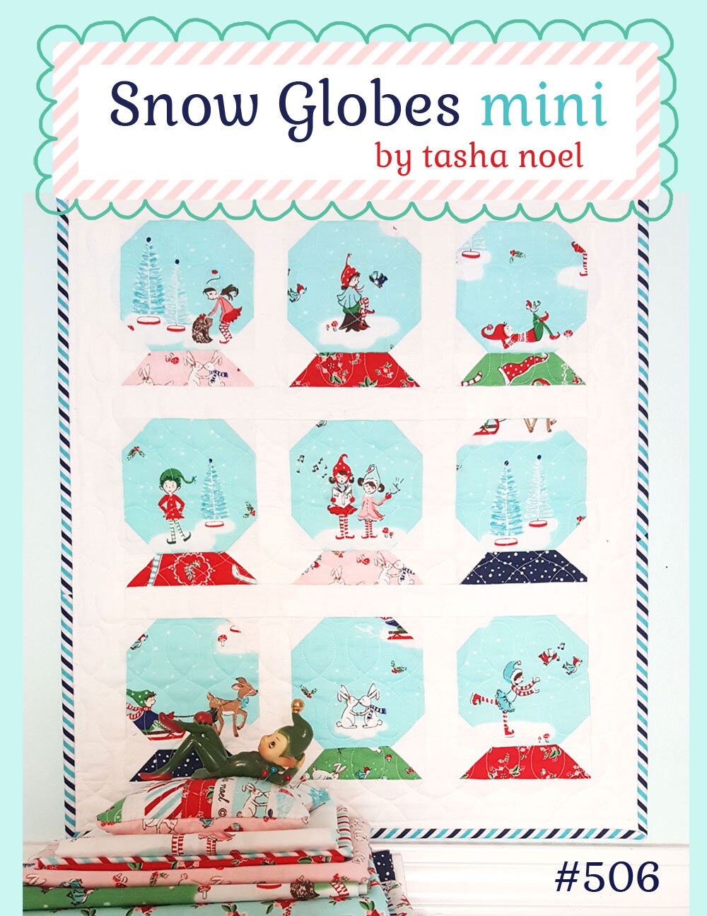 Snow Globe Mini Quilt Pattern - PAPER - Tasha Noel