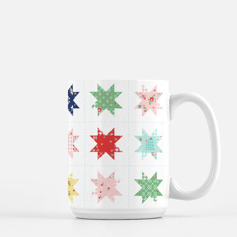 Scrappy Stars Mug - 15 oz