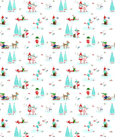 Pixie Noel Christmas Minky Throw Blanket 50" X 60"