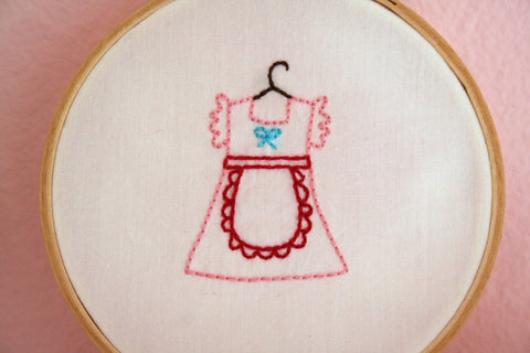Apron Dress Embroidery PATTERN - PDF