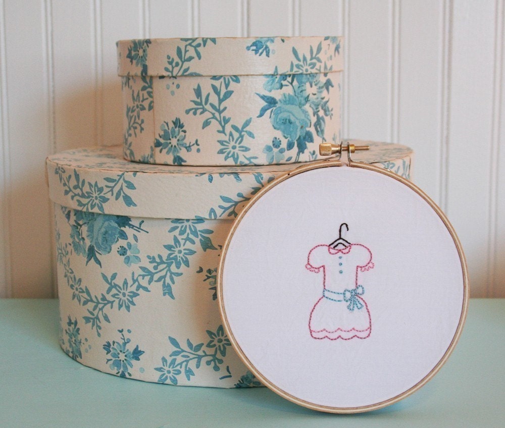 Dresses Embroidery PATTERN - Set of 5