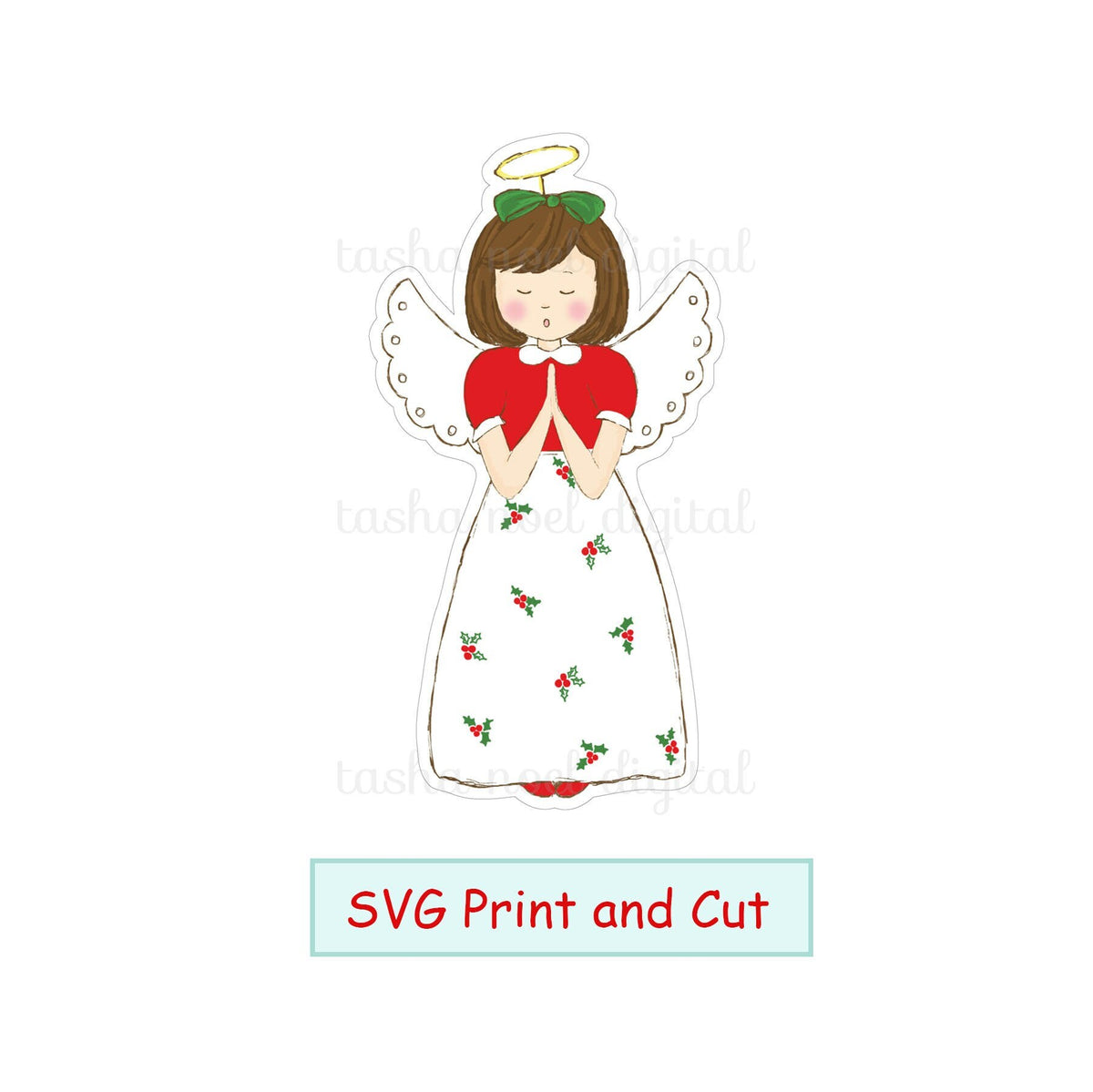 Christmas Angel Girl - SVG Print and Cut
