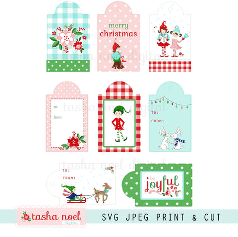 Christmas Printable Gift Tags SVG