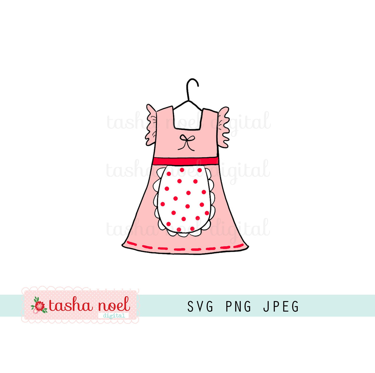 Pink Apron Dress SVG
