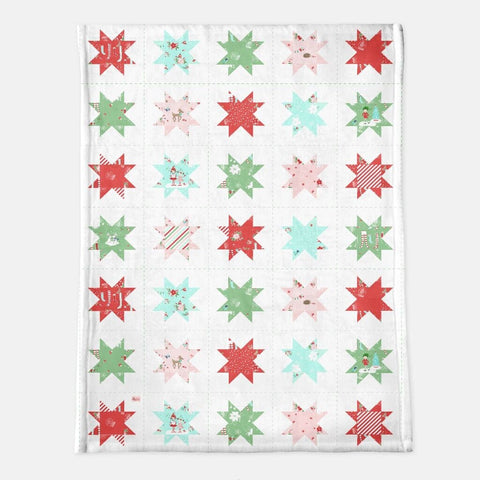 Pixie Noel Christmas Star Soft Minky Blanket - 60" x 80"