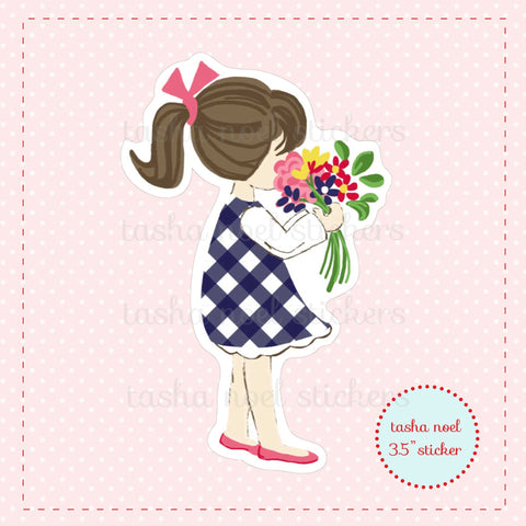Flower Girl Vinyl Sticker