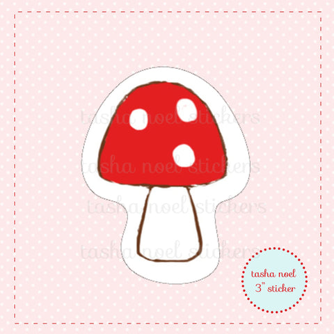 Mushroom Vinyl Planner Sticker