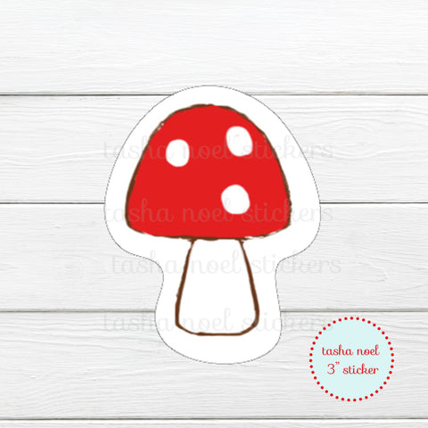 Mushroom Vinyl Planner Sticker
