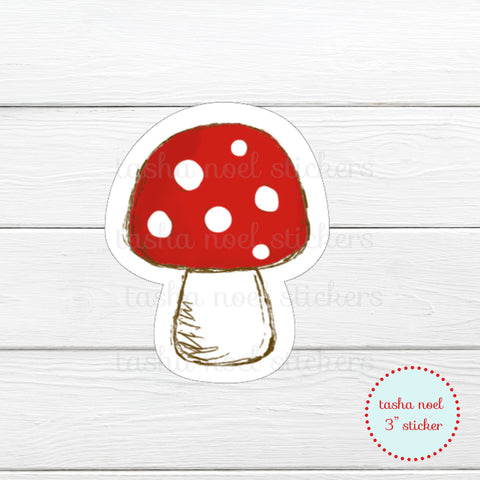 Single Mushroom Sticker