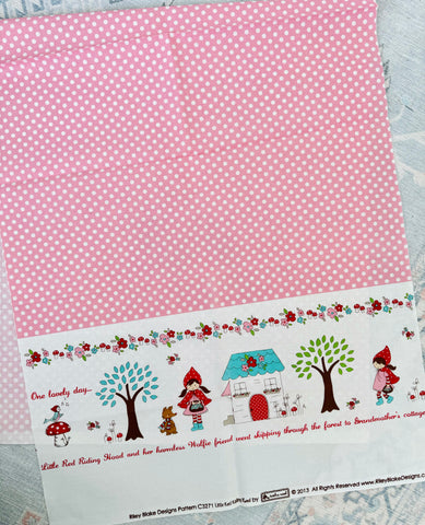 Little Red Riding Hood Pink Border Print - 1/2 yard