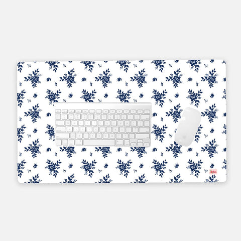 Simply Country Dark Blue - Desk Mat - Large (24" x 14")