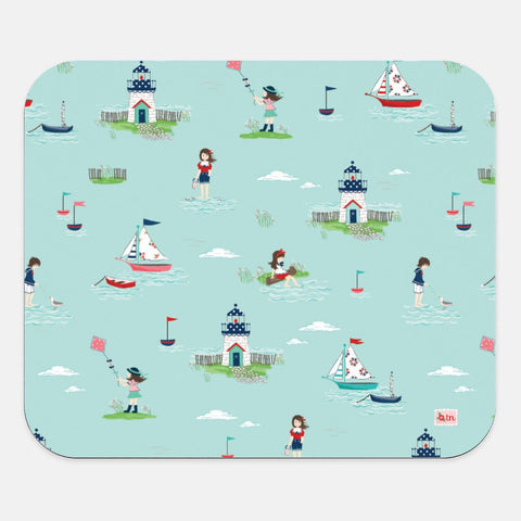 Aqua Seaside Mouse Pad (Rectangle)