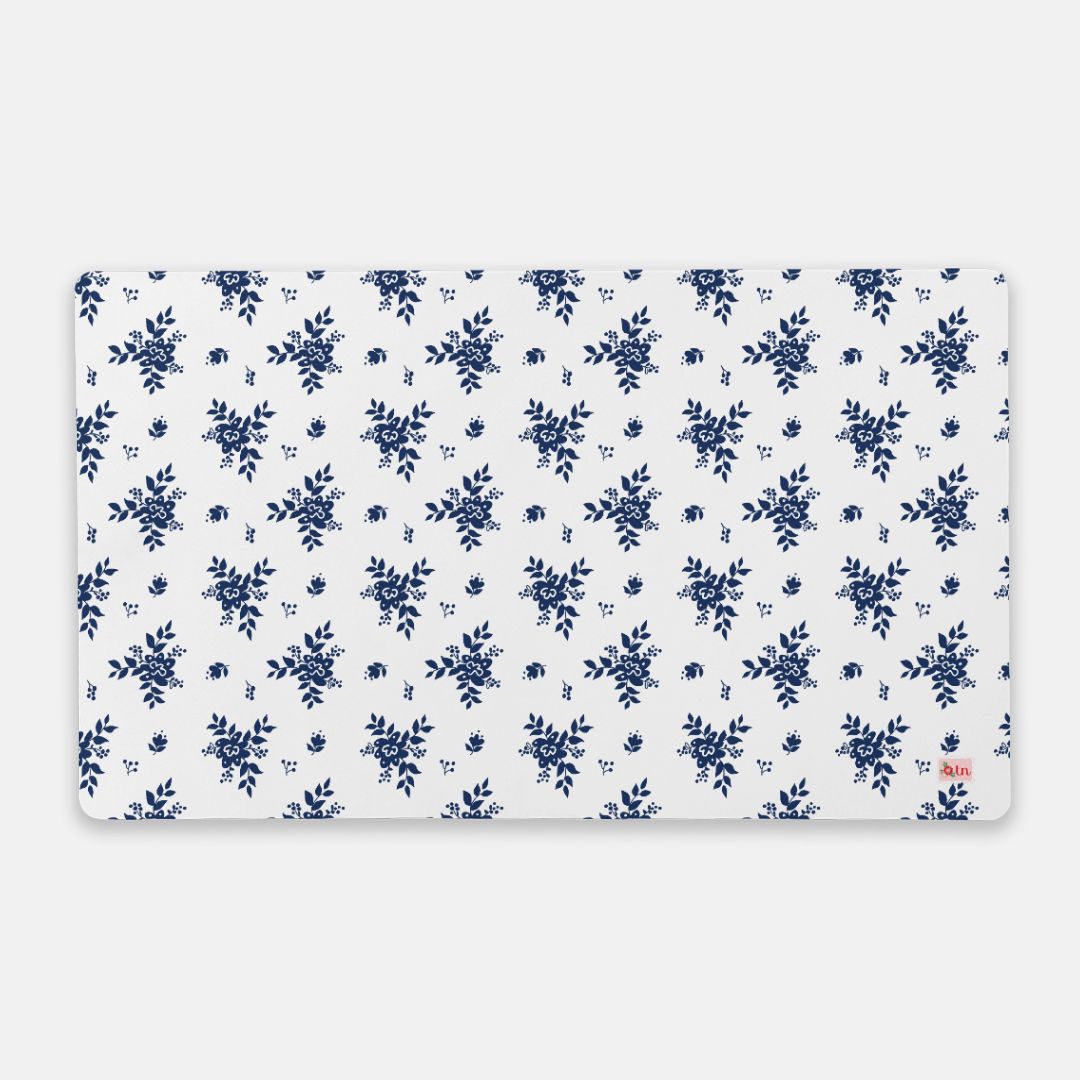 Simply Country Dark Blue - Desk Mat - Large (24" x 14")