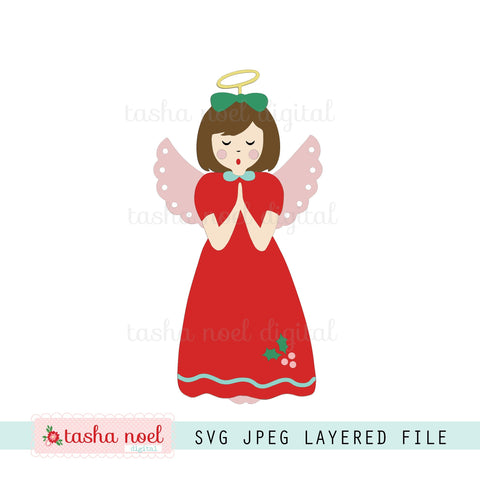 Christmas Angel SVG Layered File