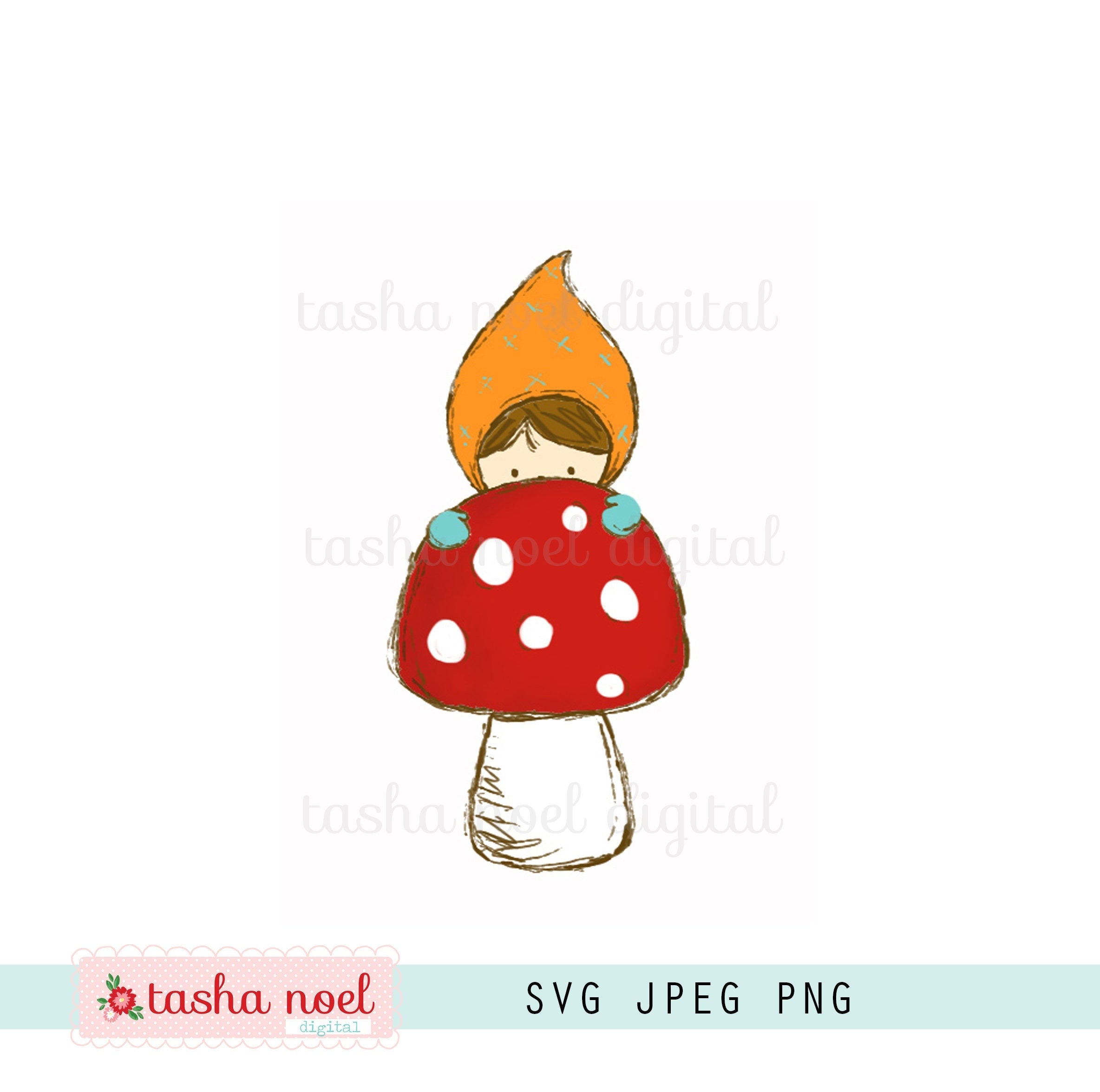 Fall Gnome Mushroom SVG, Fall Woodland SVG, Gnome Printable, Fall, Autumn, Fairy Tale SVG, Tasha Noel