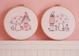 Little Gnomies Embroidery Patterns - Set of 2 - Boy and Girl