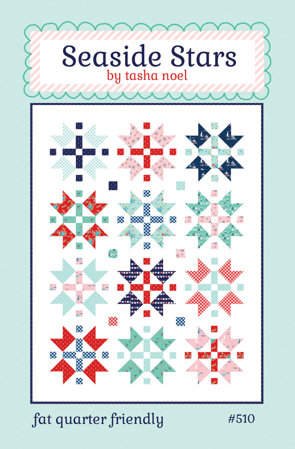 Seaside Stars Quilt Pattern - PAPER