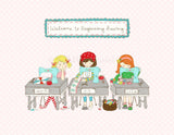 Sewing Class Illustration - The Quilt Shoppe Mini Series - 3 of 3